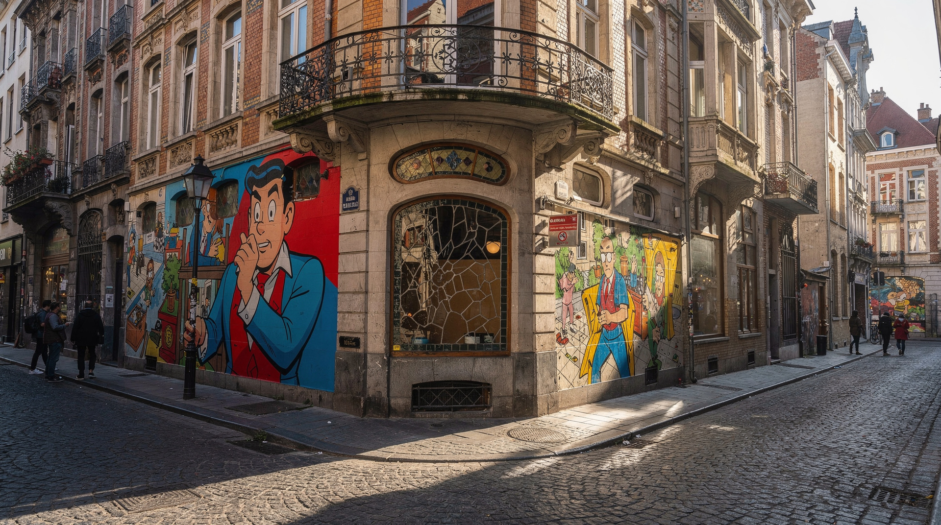 Comic strip art — The Comic Art Museum, the city's painted comic-strip wall route and Tintin and S