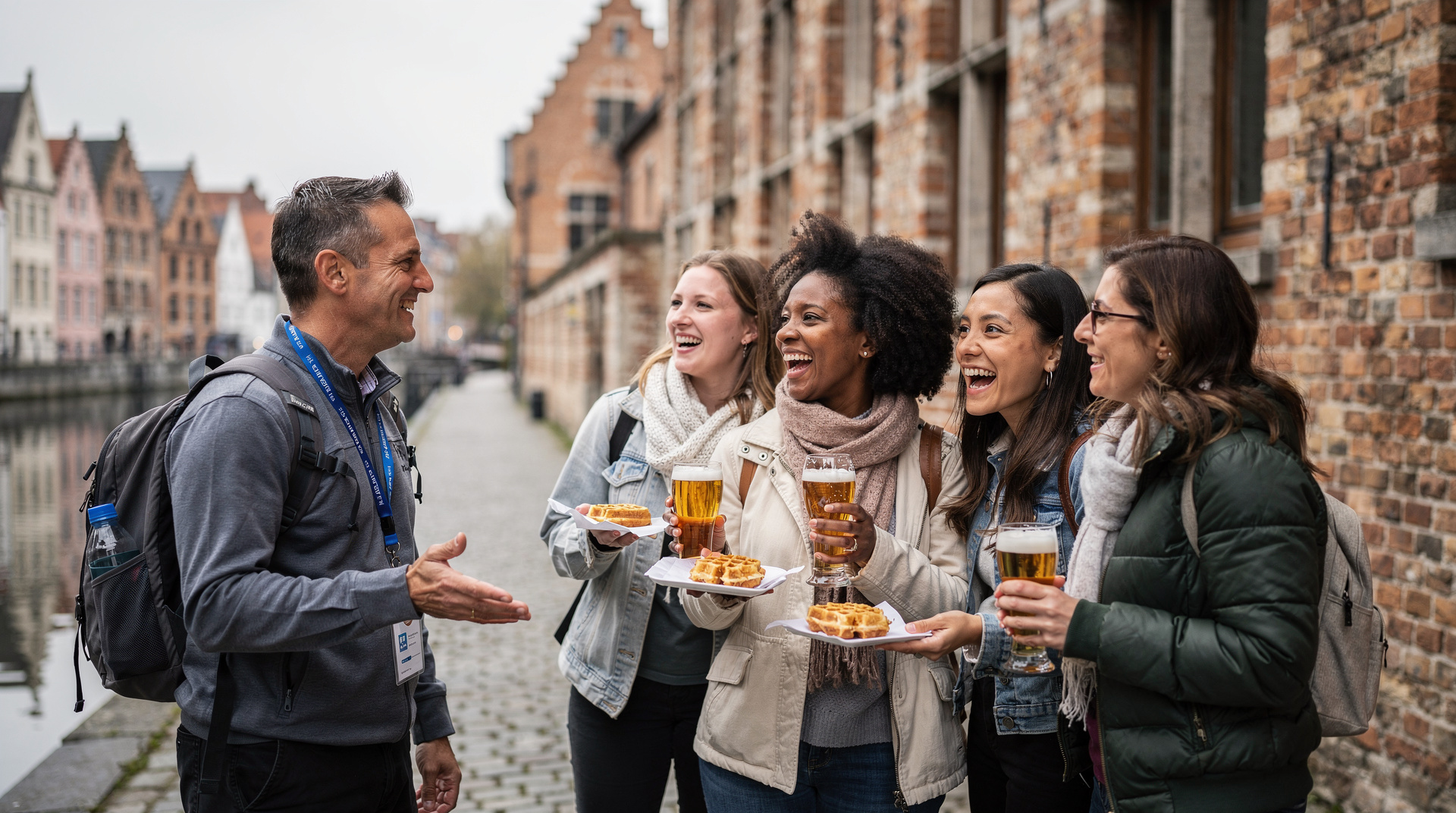 Ghent: Ghent Guided City Food Tour with Food and Drink Tastings